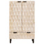 Highboard Hvid Vask Finish 60 x 33 x 100 cm Massivt mangotræ
