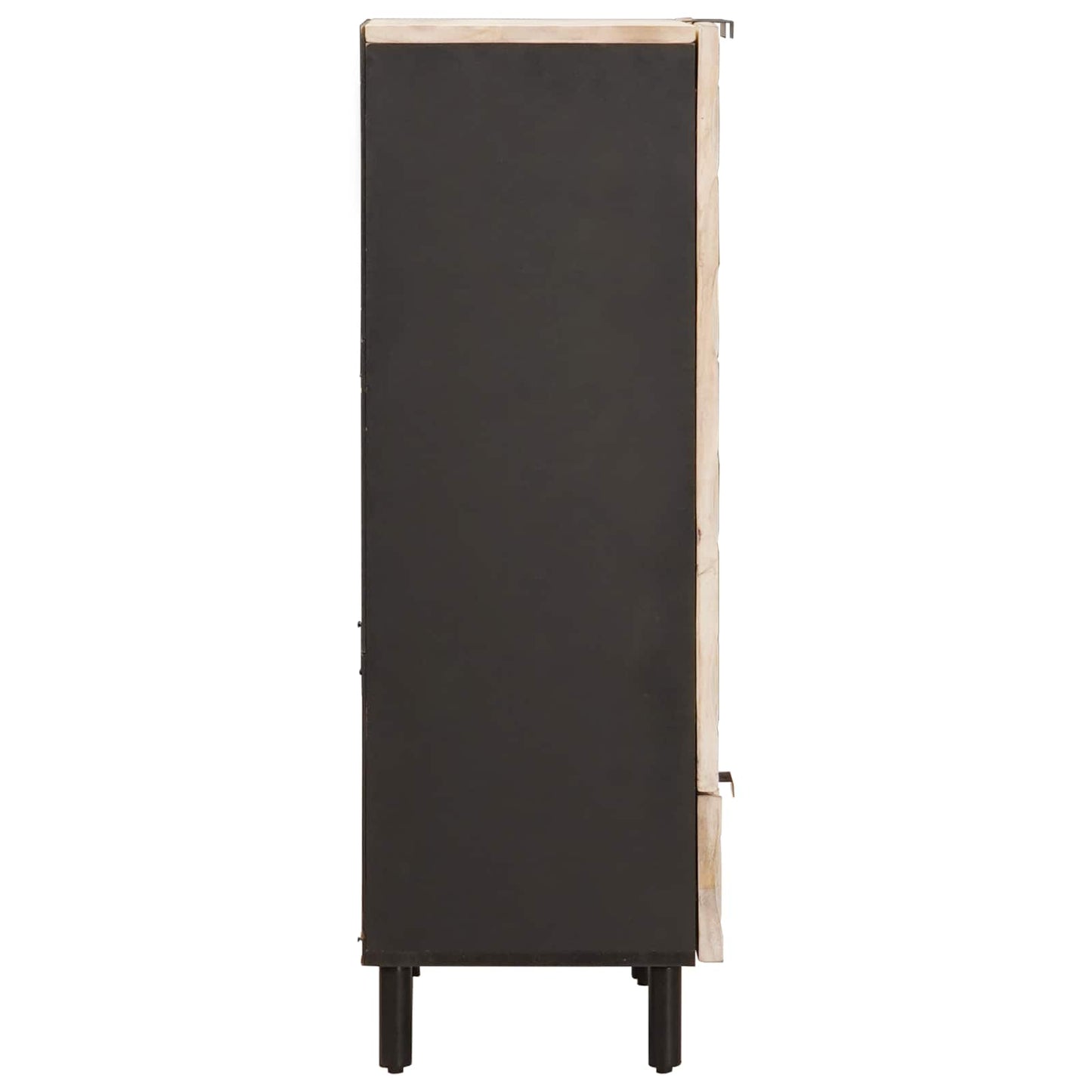 Highboard Hvid Vask Finish 60 x 33 x 100 cm Massivt mangotræ