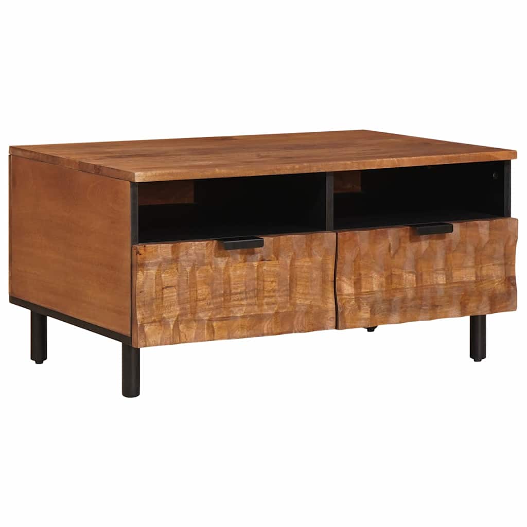 Sofabord med skuffe Brun 80 x 54 x 40 cm Massivt mangotræ