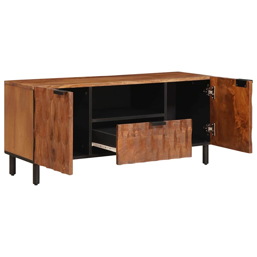 TV-skab Acacia Brun Finish 105 x 33 x 46 cm Massivt mangotræ