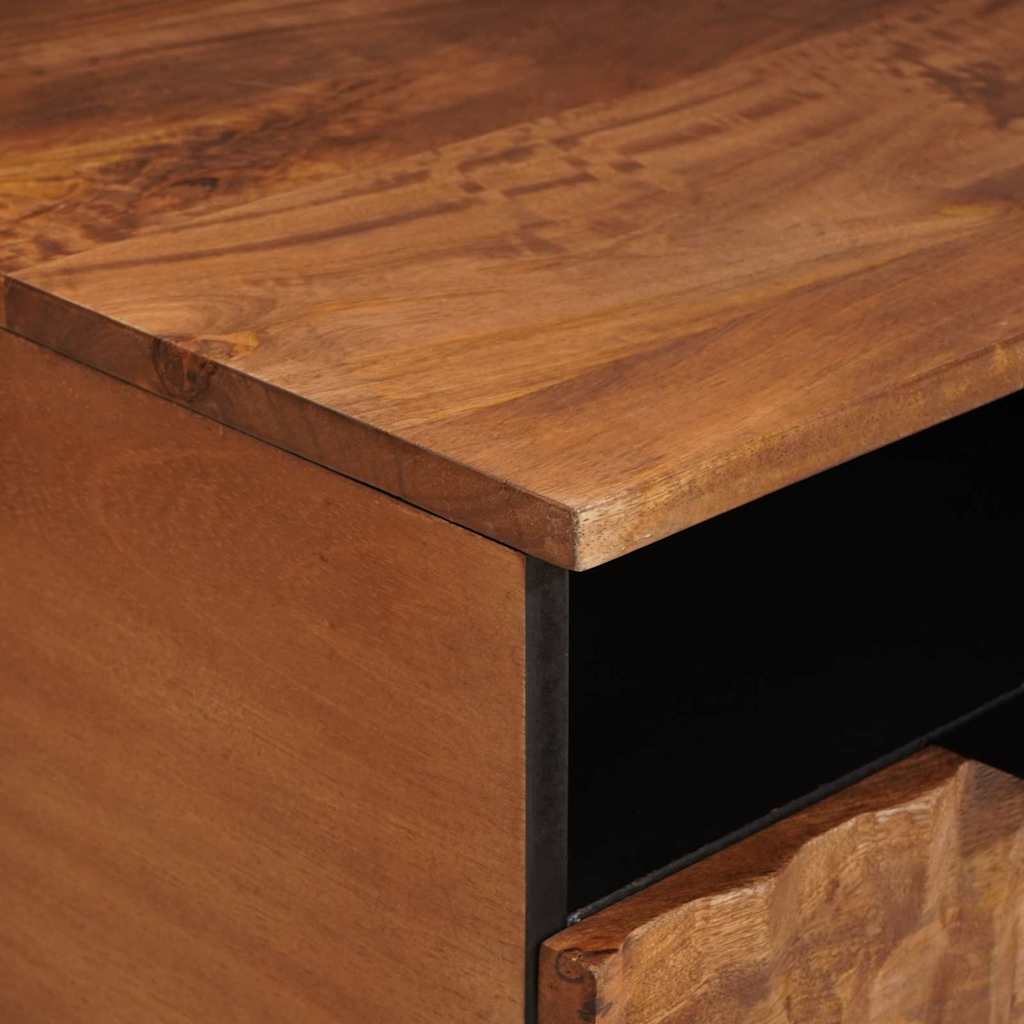 TV-skab Acacia Brun Finish 80 x 33 x 46 cm Massivt mangotræ