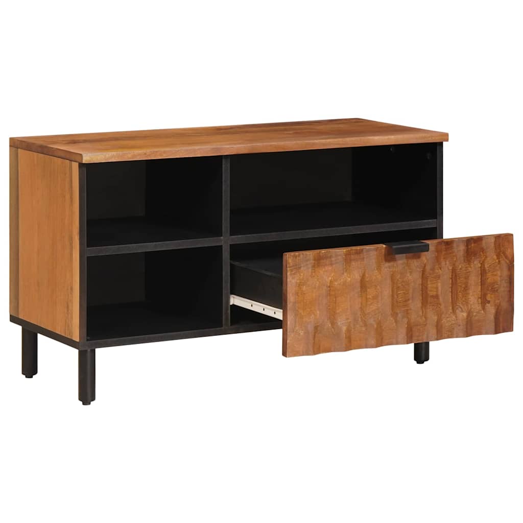 TV-skab Acacia Brun Finish 80 x 33 x 46 cm Massivt mangotræ