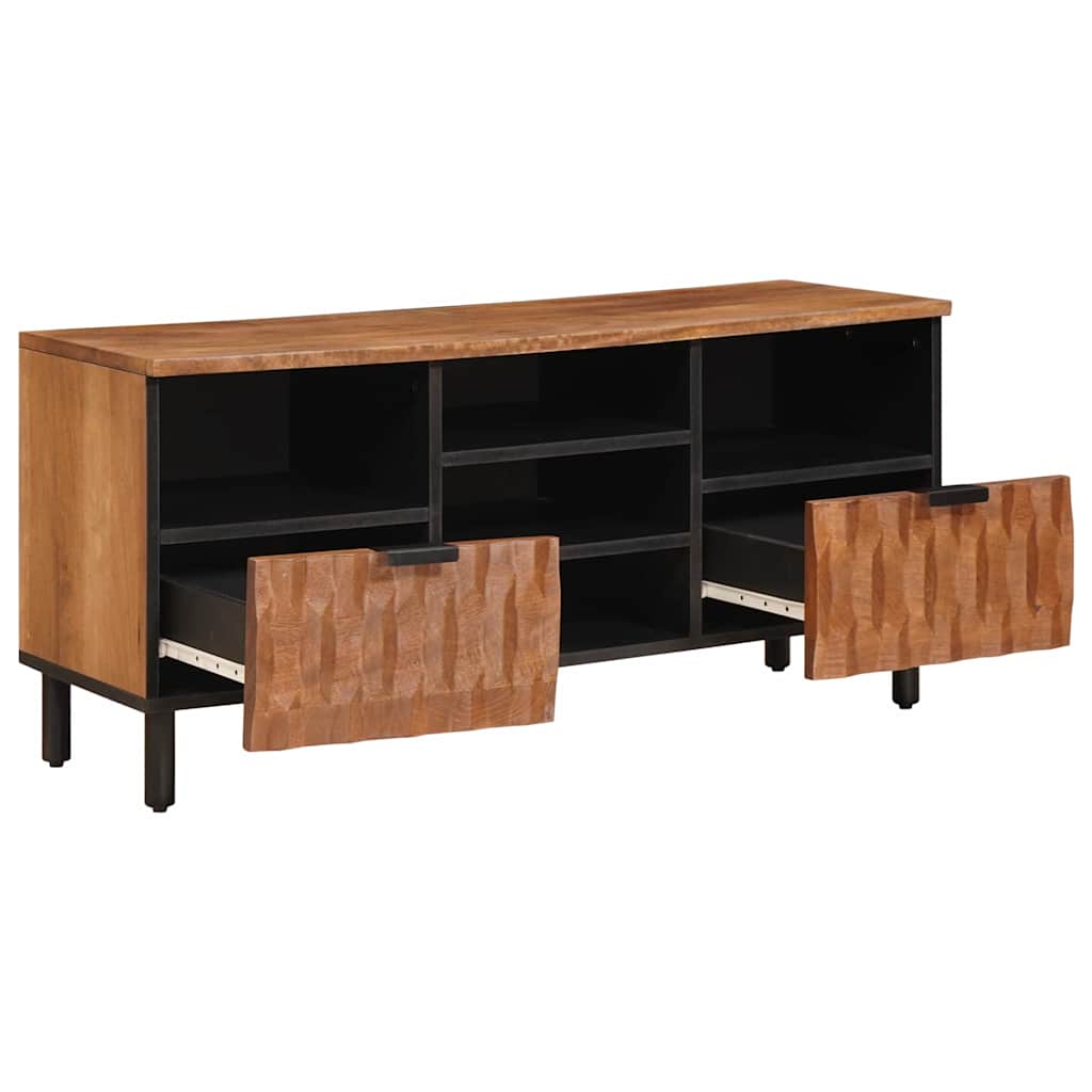 TV-skab Acacia Brun Finish 100 x 33 x 46 cm Massivt mangotræ