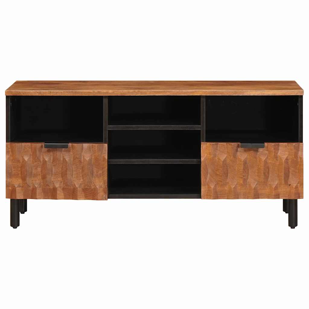 TV-skab Acacia Brun Finish 100 x 33 x 46 cm Massivt mangotræ