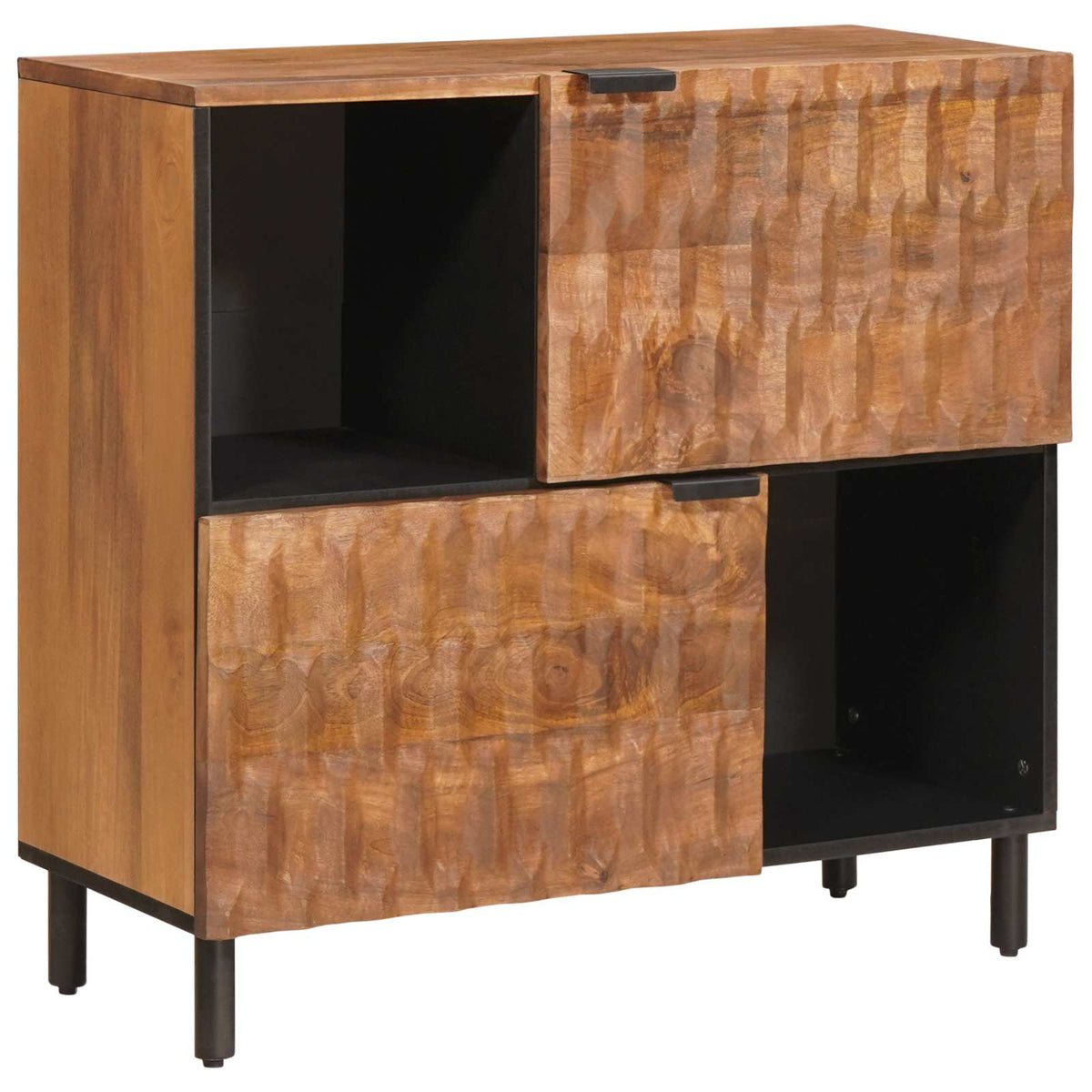 Sideboard Acacia Brun Finish 80 x 33 x 75 cm Massivt mangotræ