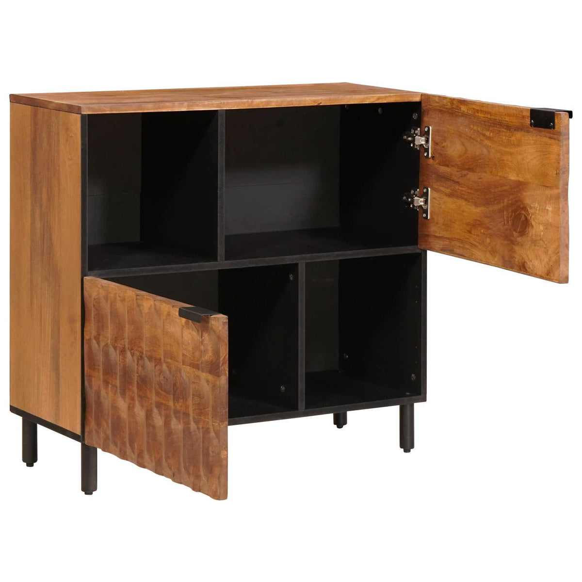 Sideboard Acacia Brun Finish 80 x 33 x 75 cm Massivt mangotræ