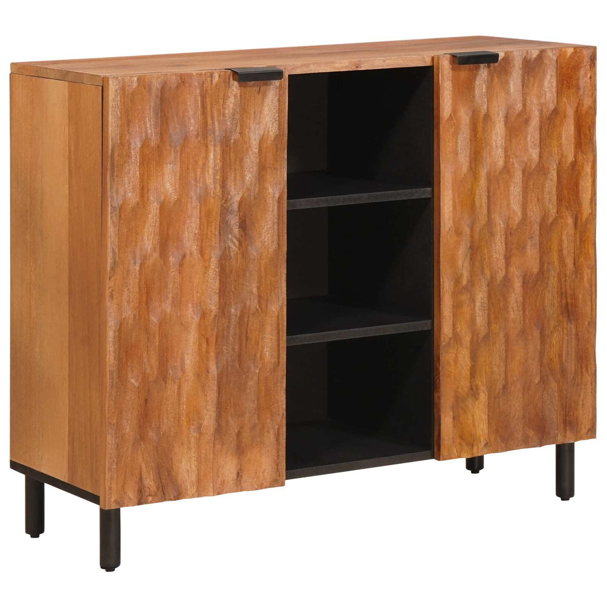 Sideboard Acacia Brun Finish 90 x 33 x 75 cm Massivt mangotræ