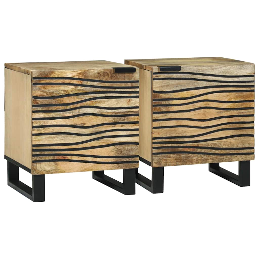 Natskab 2 stk. Naturfarvet 40 x 33 x 46 cm Konstrueret træ