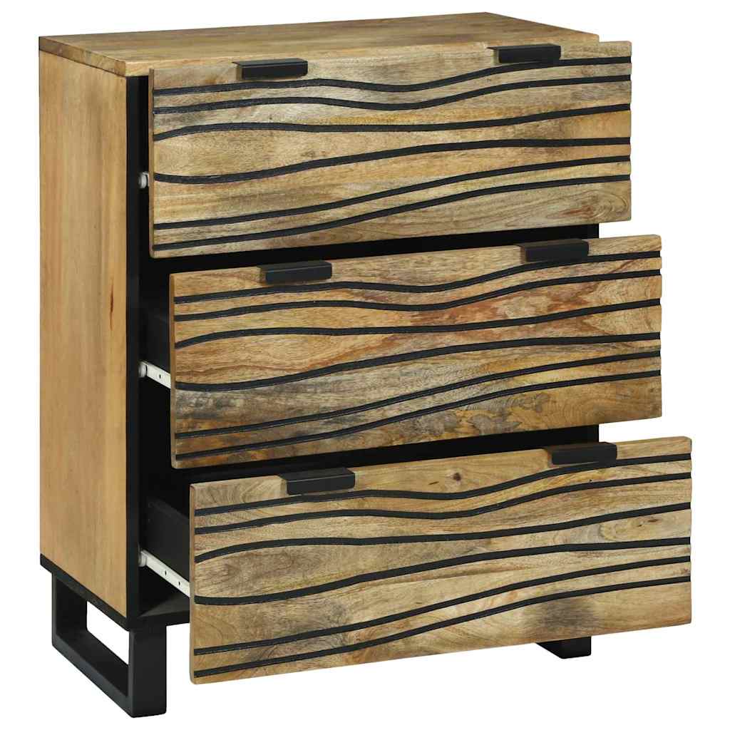 Sideboard med skuffe Brun 60 x 33.5 x 75 cm Massivt mangotræ