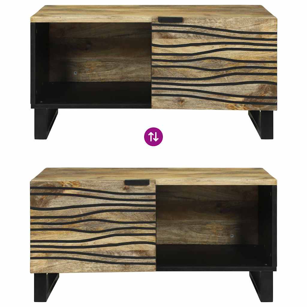 Sofabord Naturfarvet 80 x 50 x 40 cm Konstrueret træ