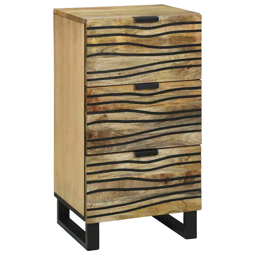 Sideboard med skuffe Brun 40 x 33 x 75 cm Massivt mangotræ