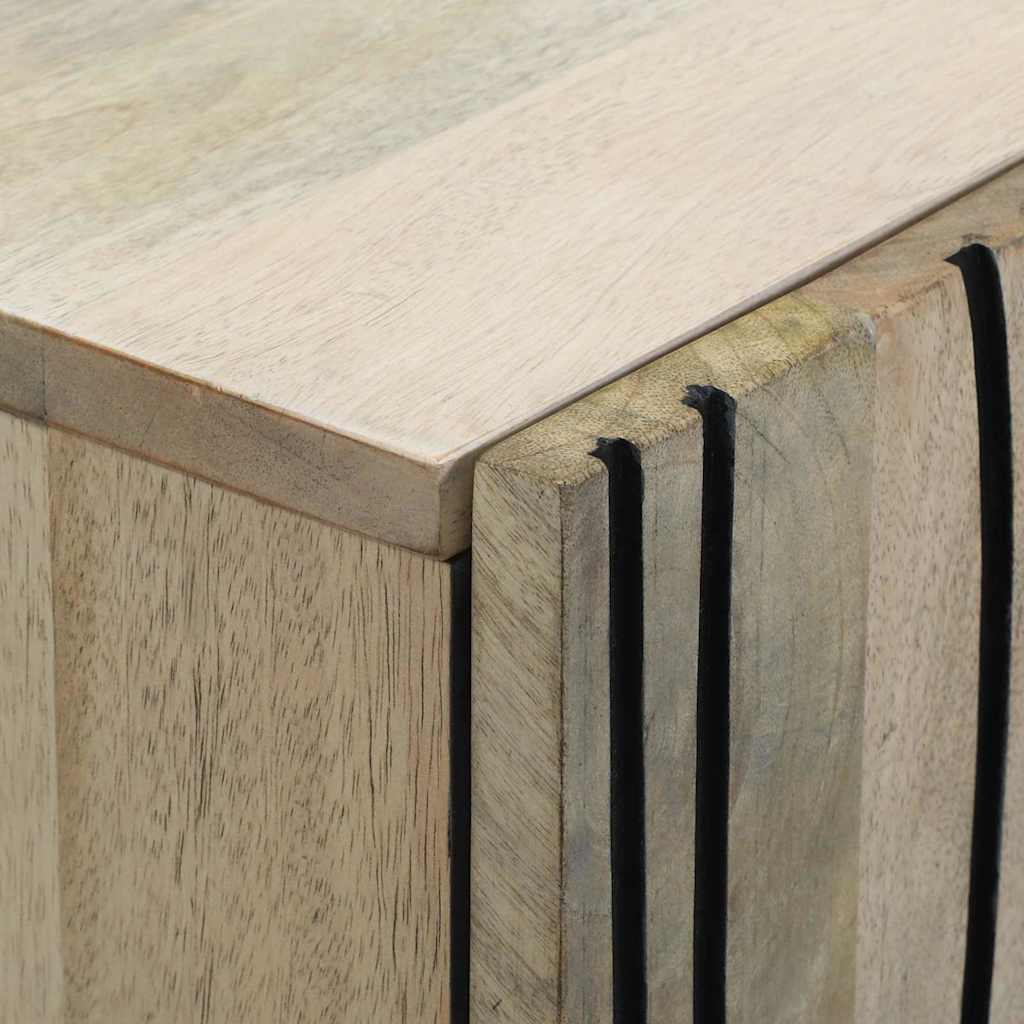 Sideboard Hvid 60 x 33,5 x 75 cm Massivt mangotræ