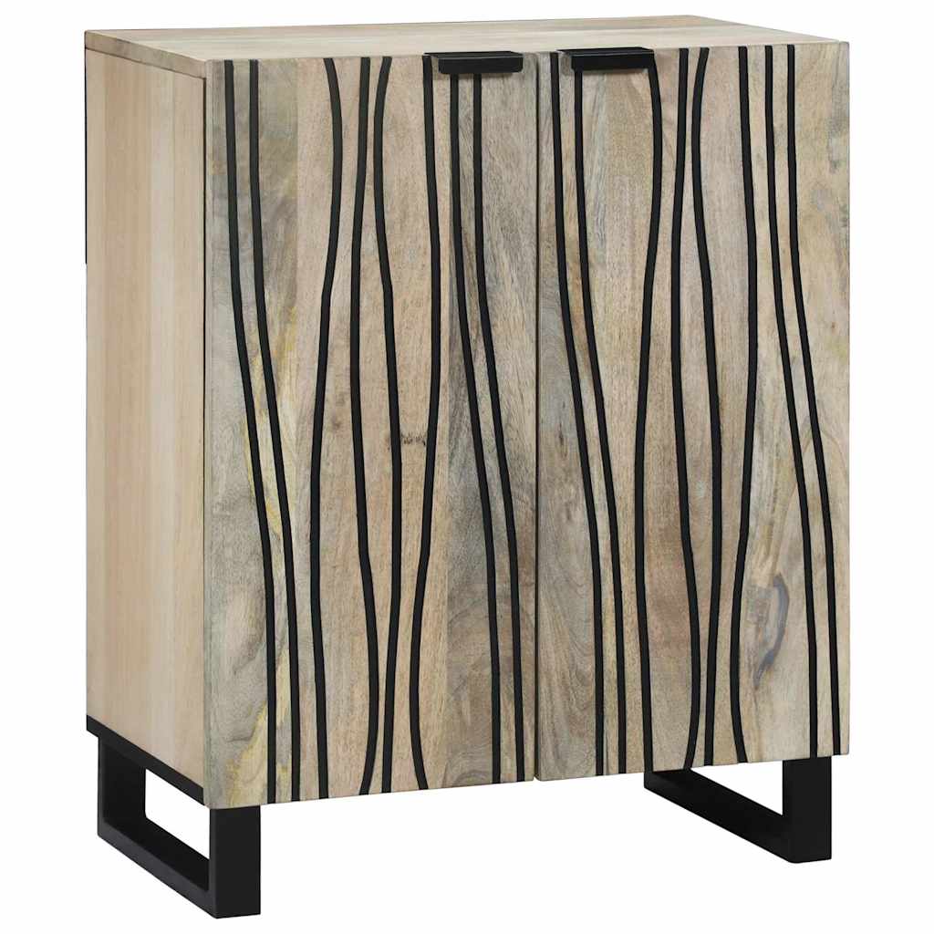 Sideboard Hvid 60 x 33,5 x 75 cm Massivt mangotræ