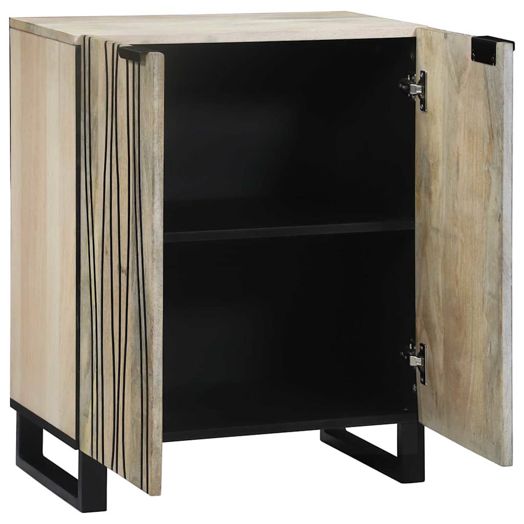 Sideboard Hvid 60 x 33,5 x 75 cm Massivt mangotræ