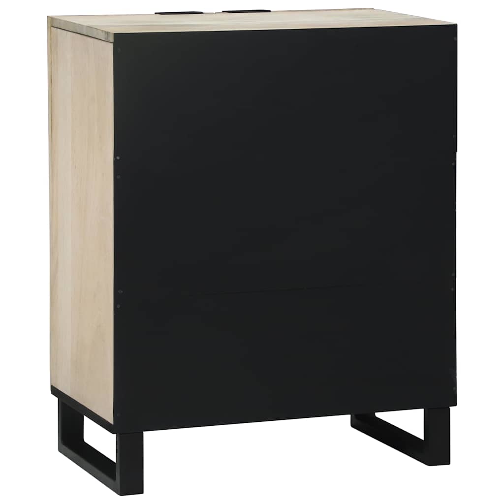 Sideboard Hvid 60 x 33,5 x 75 cm Massivt mangotræ