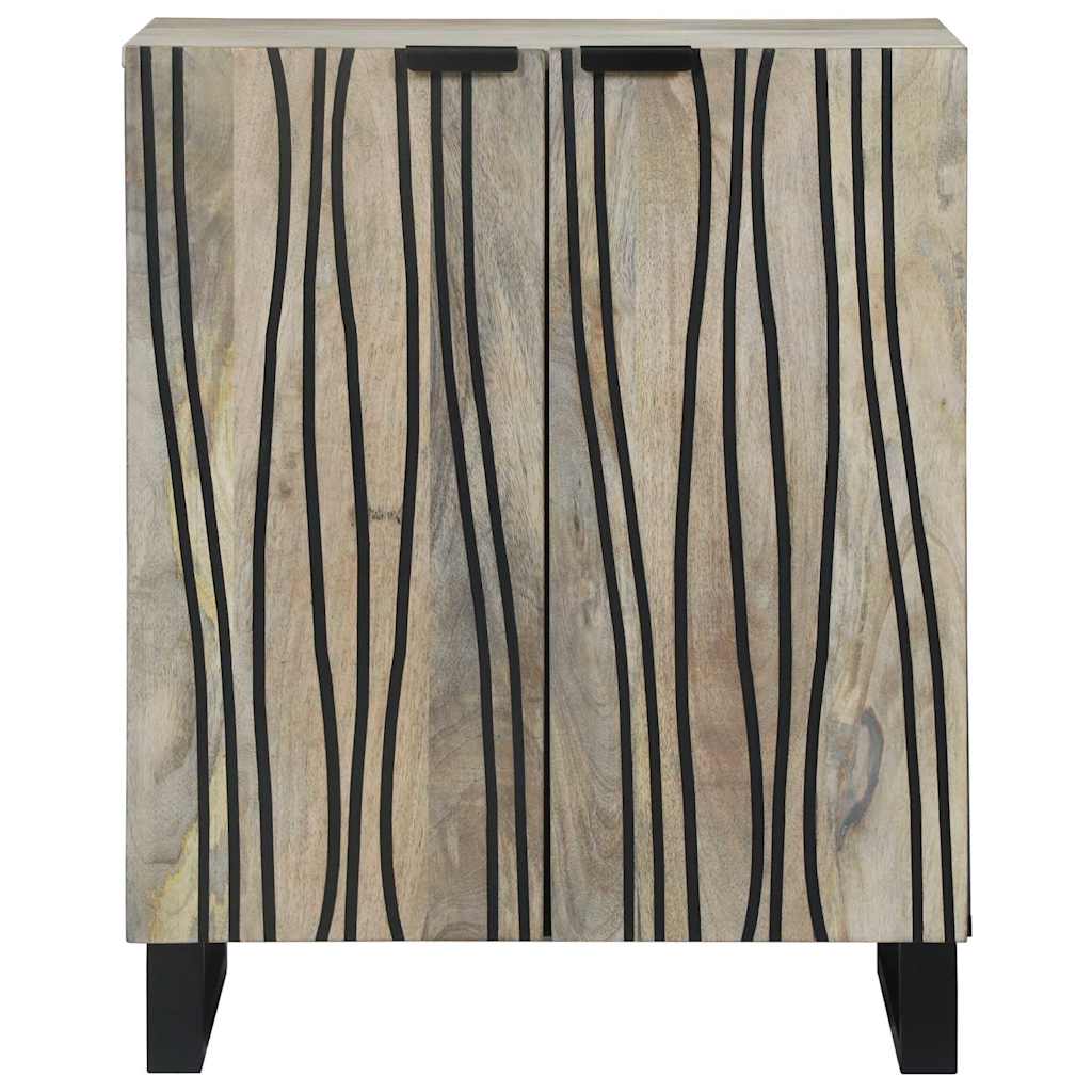 Sideboard Hvid 60 x 33,5 x 75 cm Massivt mangotræ
