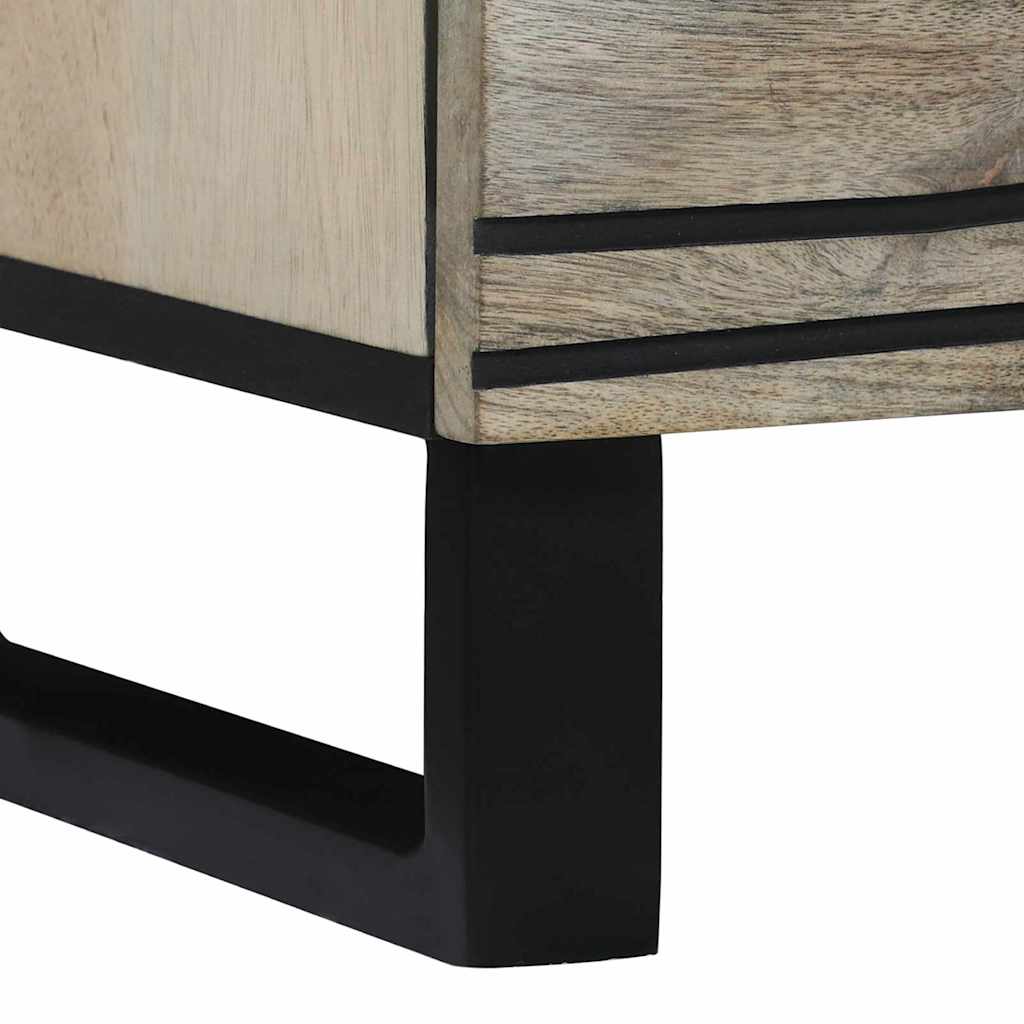 Sideboard med skuffe Hvid 60 x 33.5 x 75 cm Massivt mangotræ