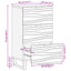 Medieopbevaringsskabe & -reoler Hvid og sort 40 x 33 x 75 cm