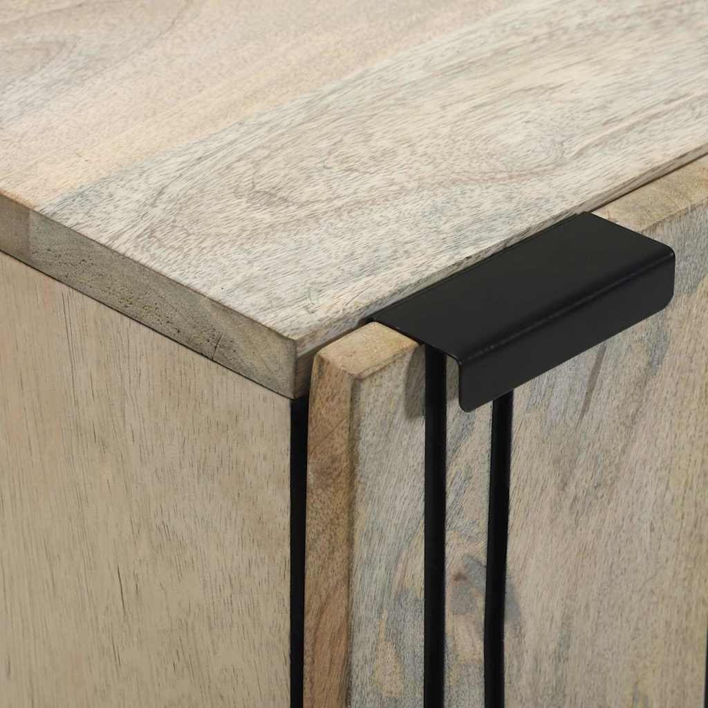 Sideboard Hvid 40 x 33 x 75 cm Massivt mangotræ
