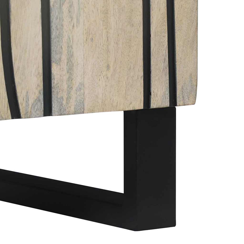 Sideboard Hvid 40 x 33 x 75 cm Massivt mangotræ