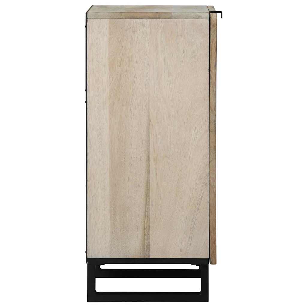 Sideboard Hvid 40 x 33 x 75 cm Massivt mangotræ