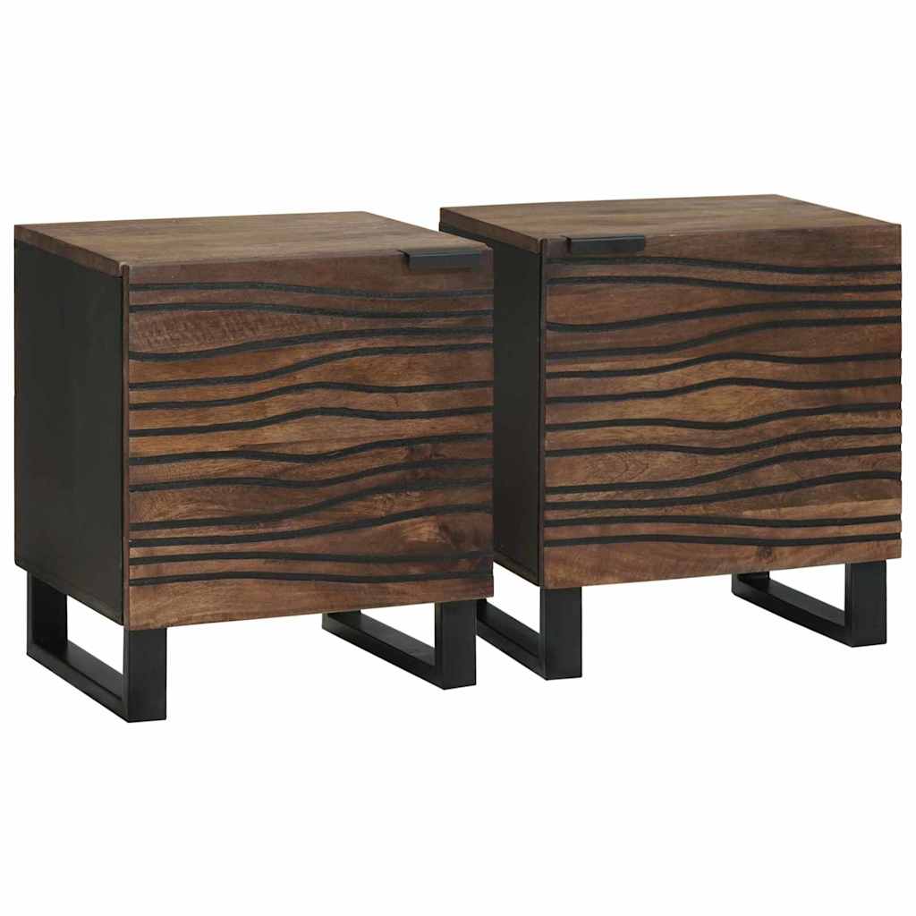 Natskab 2 stk. Valnød 40 x 33 x 46 cm Konstrueret træ