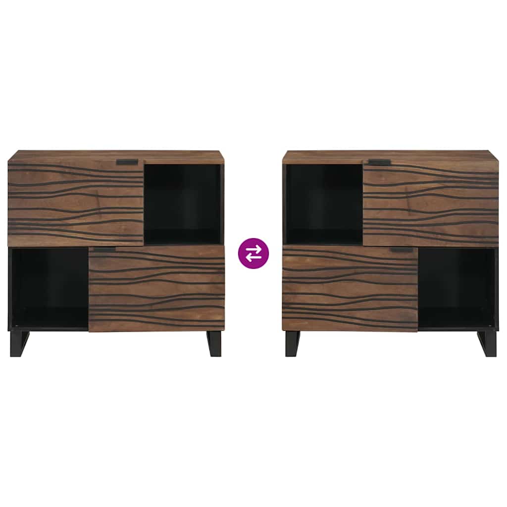 Sideboard Brun 80 x 33 x 75 cm Massivt mangotræ
