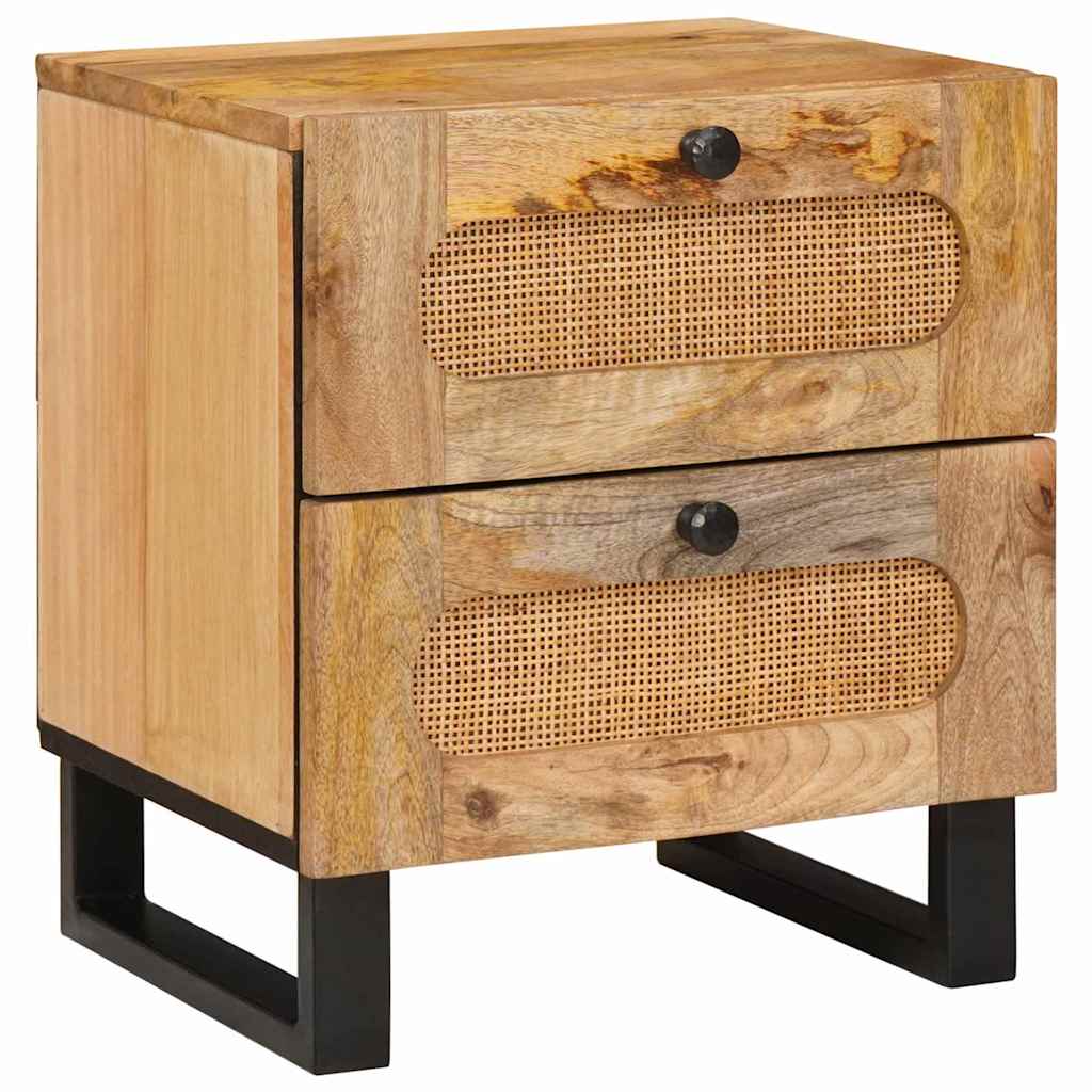 Natskab 2 stk. Naturfarvet 40 x 33 x 46 cm Massivt mangotræ