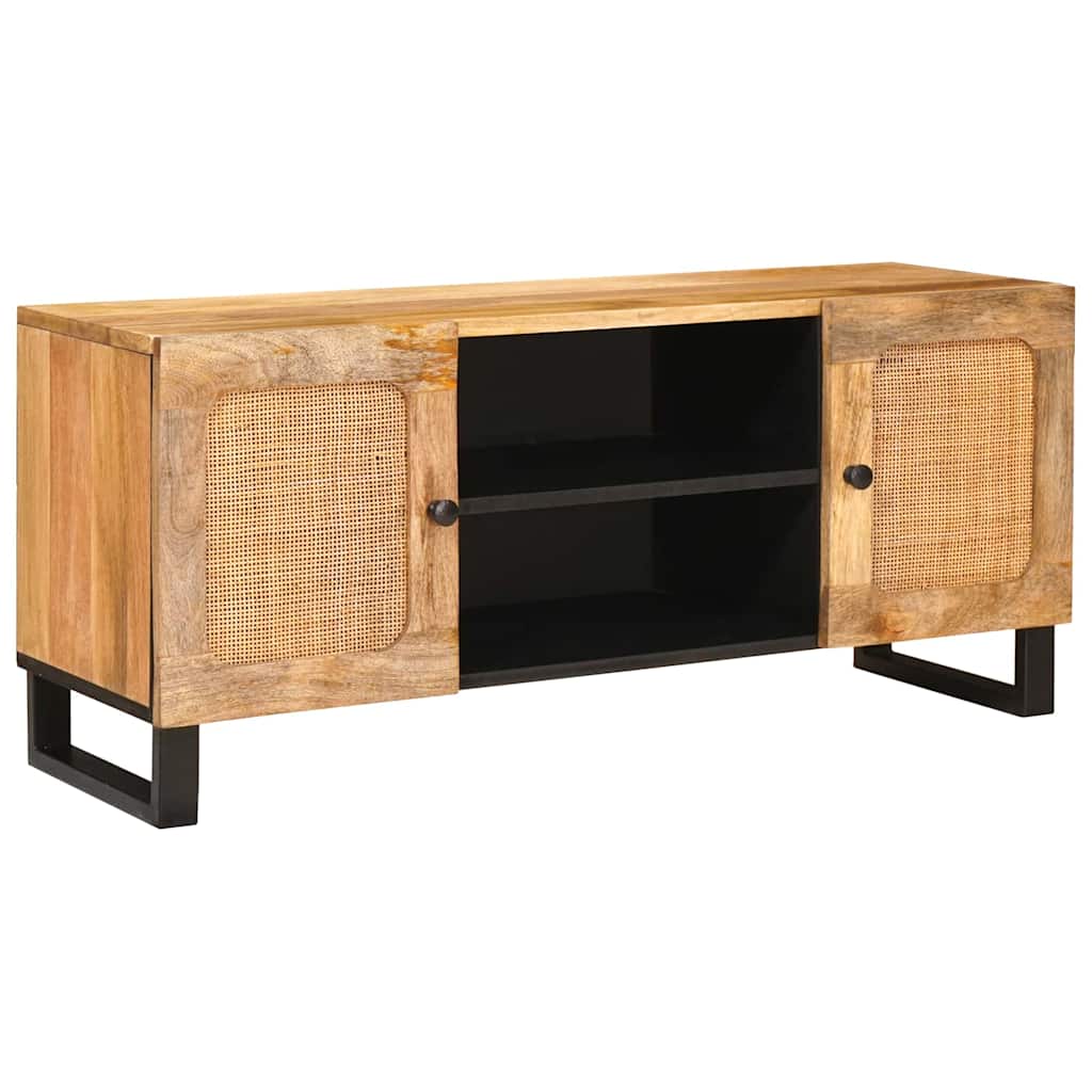 TV-skab med hylde Brun 105 x 33 x 46 cm Massivt mangotræ