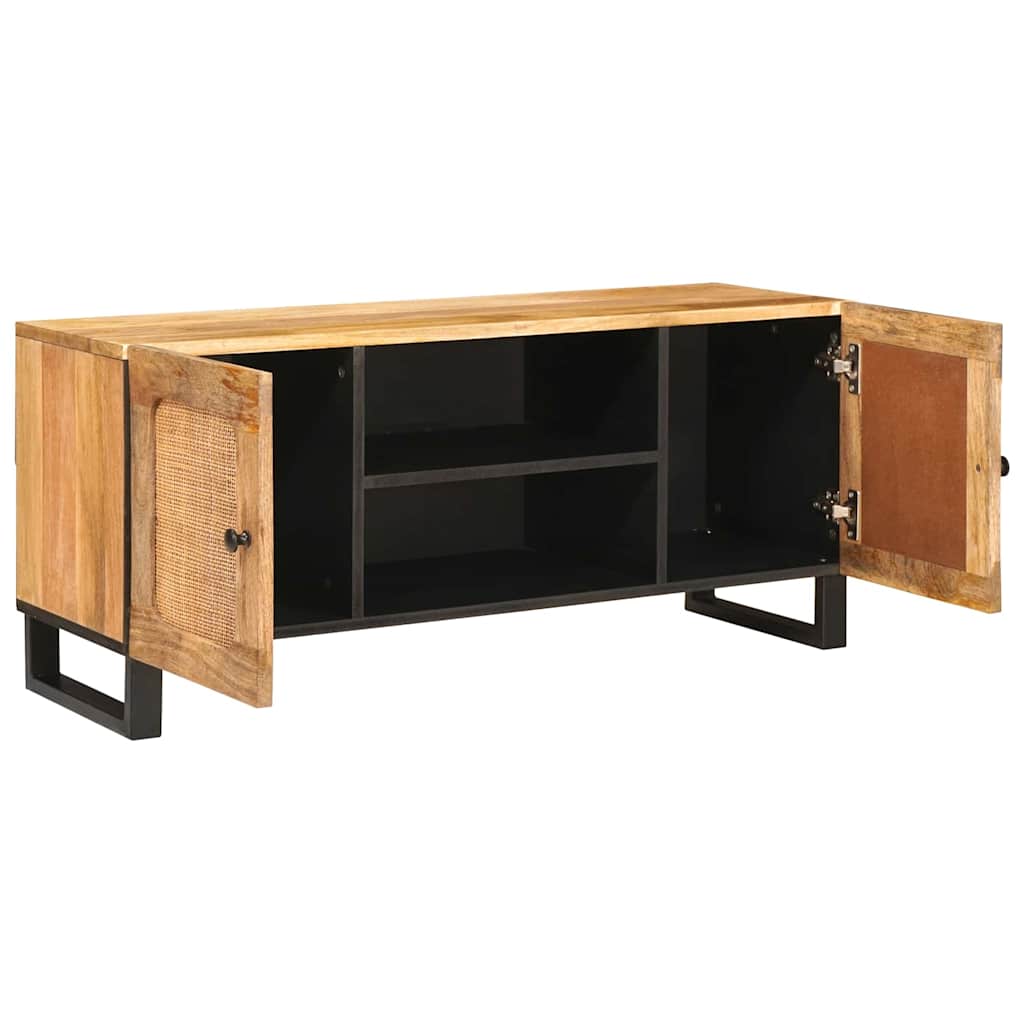 TV-skab med hylde Brun 105 x 33 x 46 cm Massivt mangotræ