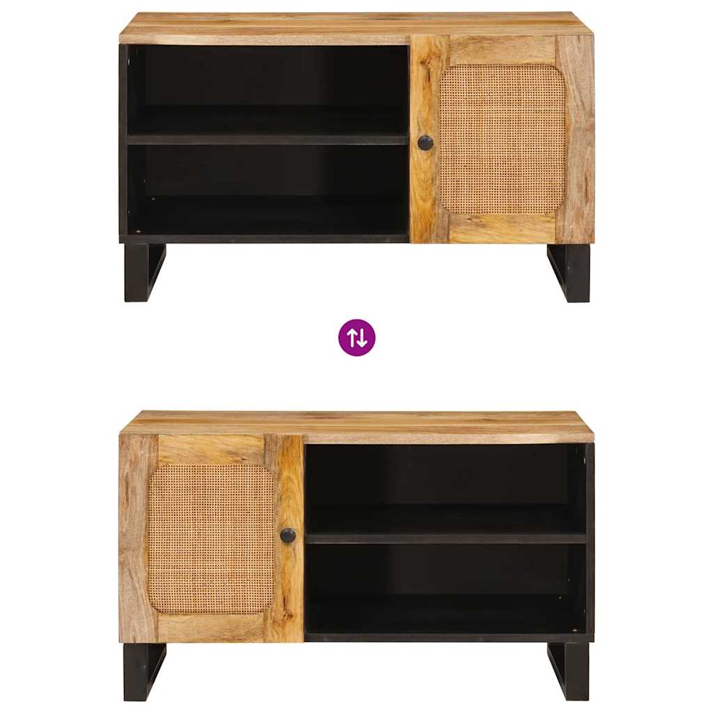 TV-skab Brun 80 x 33 x 46 cm Massivt mangotræ