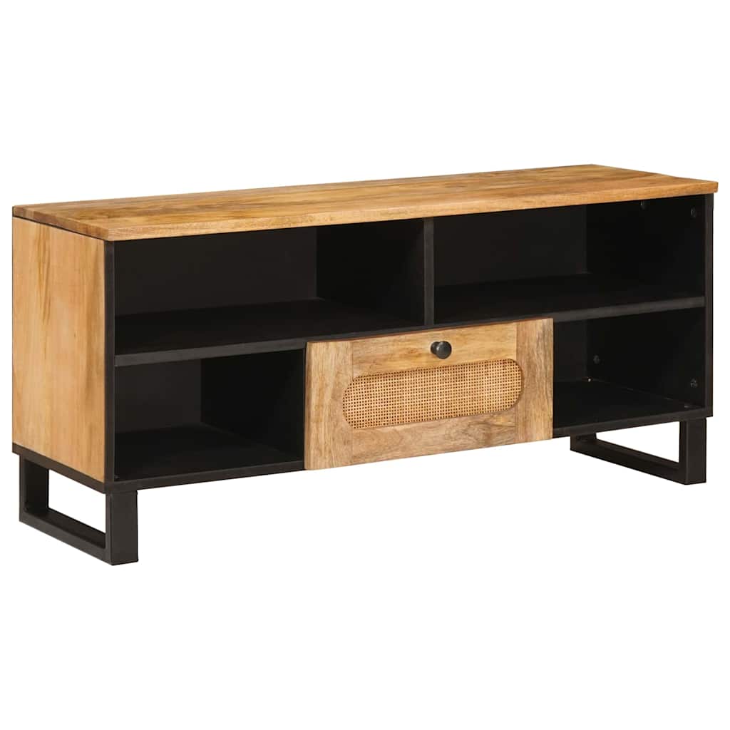 TV-skab med skuffe Brun 100 x 33 x 46 cm Massivt mangotræ