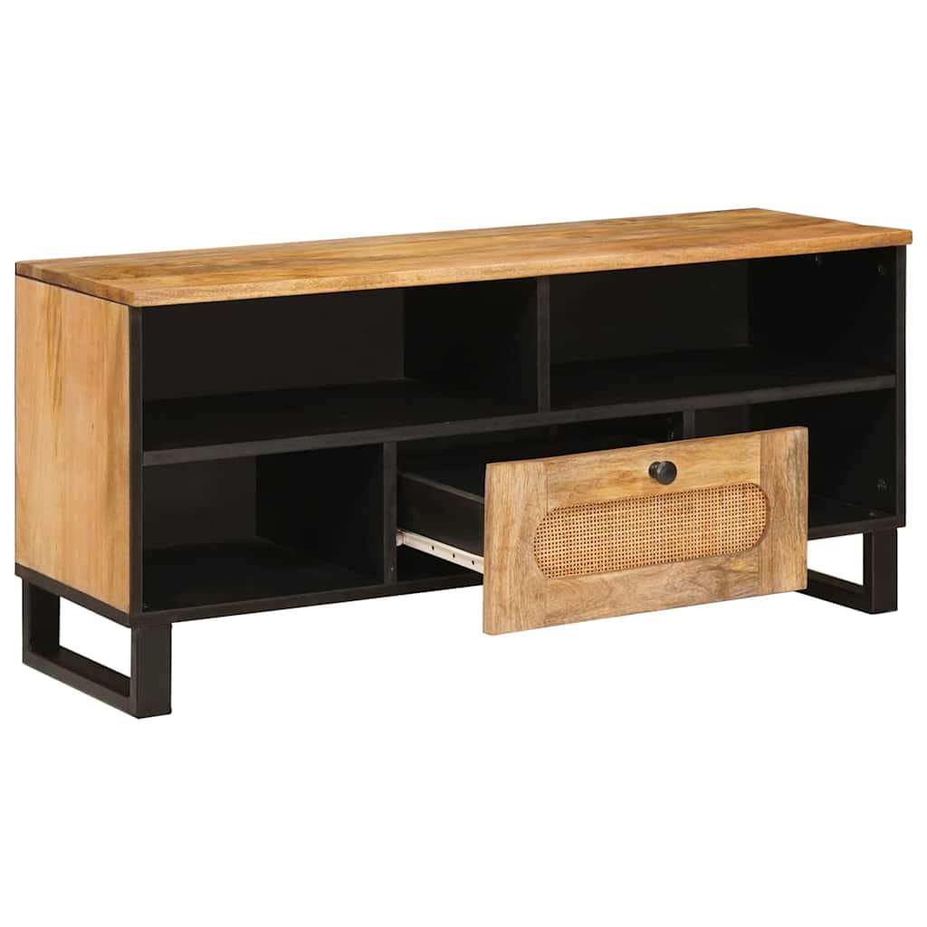 TV-skab med skuffe Brun 100 x 33 x 46 cm Massivt mangotræ