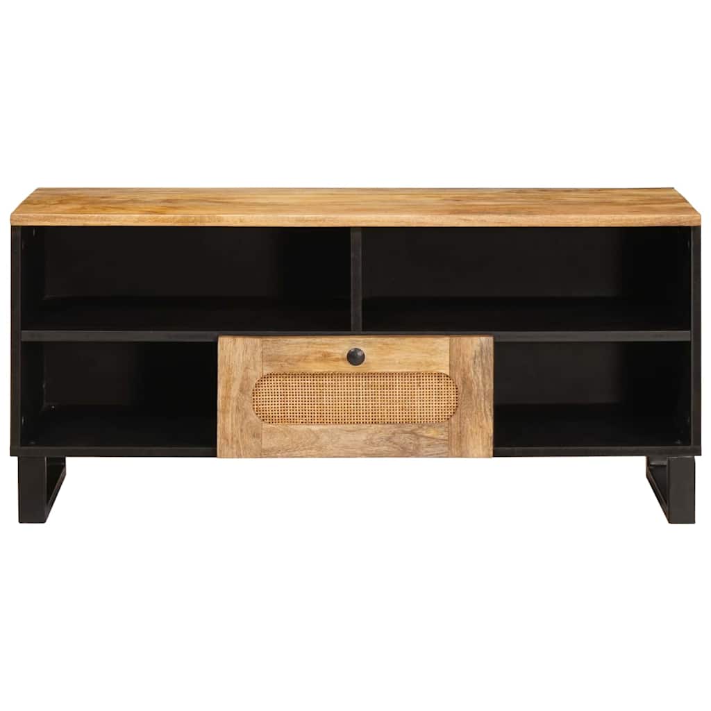 TV-skab med skuffe Brun 100 x 33 x 46 cm Massivt mangotræ
