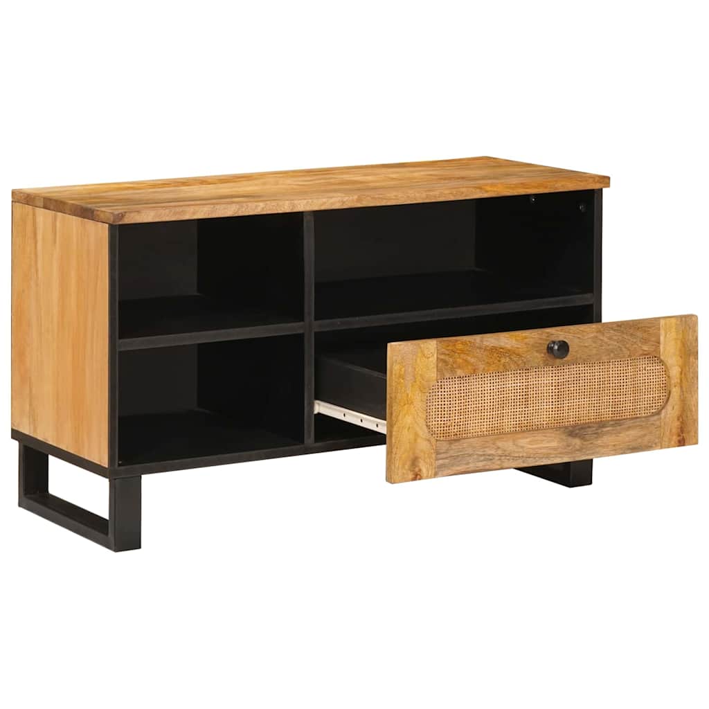 TV-skab med skuffe Brun 80 x 33 x 46 cm Massivt mangotræ