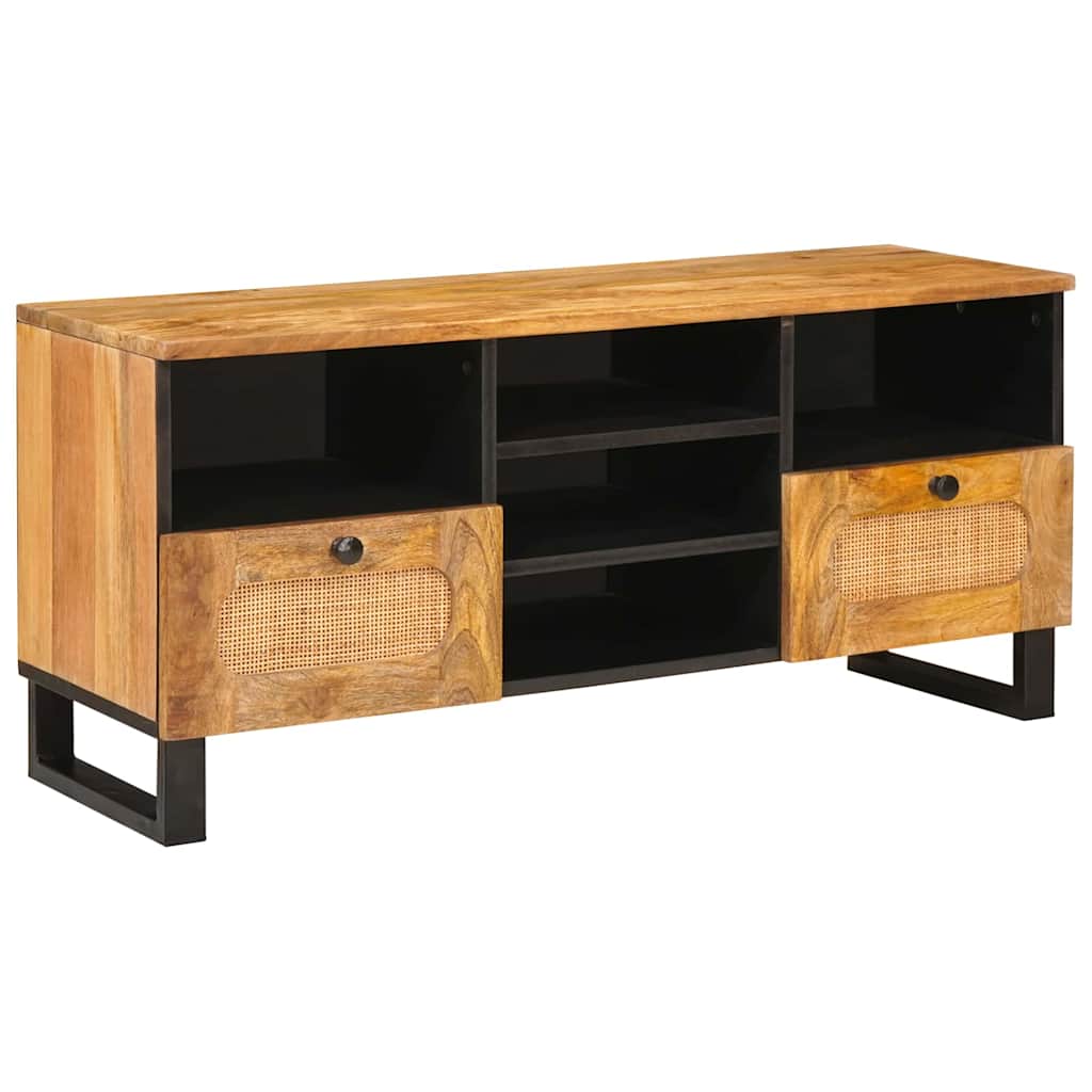 TV-skab med skuffe Brun 100 x 33 x 46 cm Massivt mangotræ