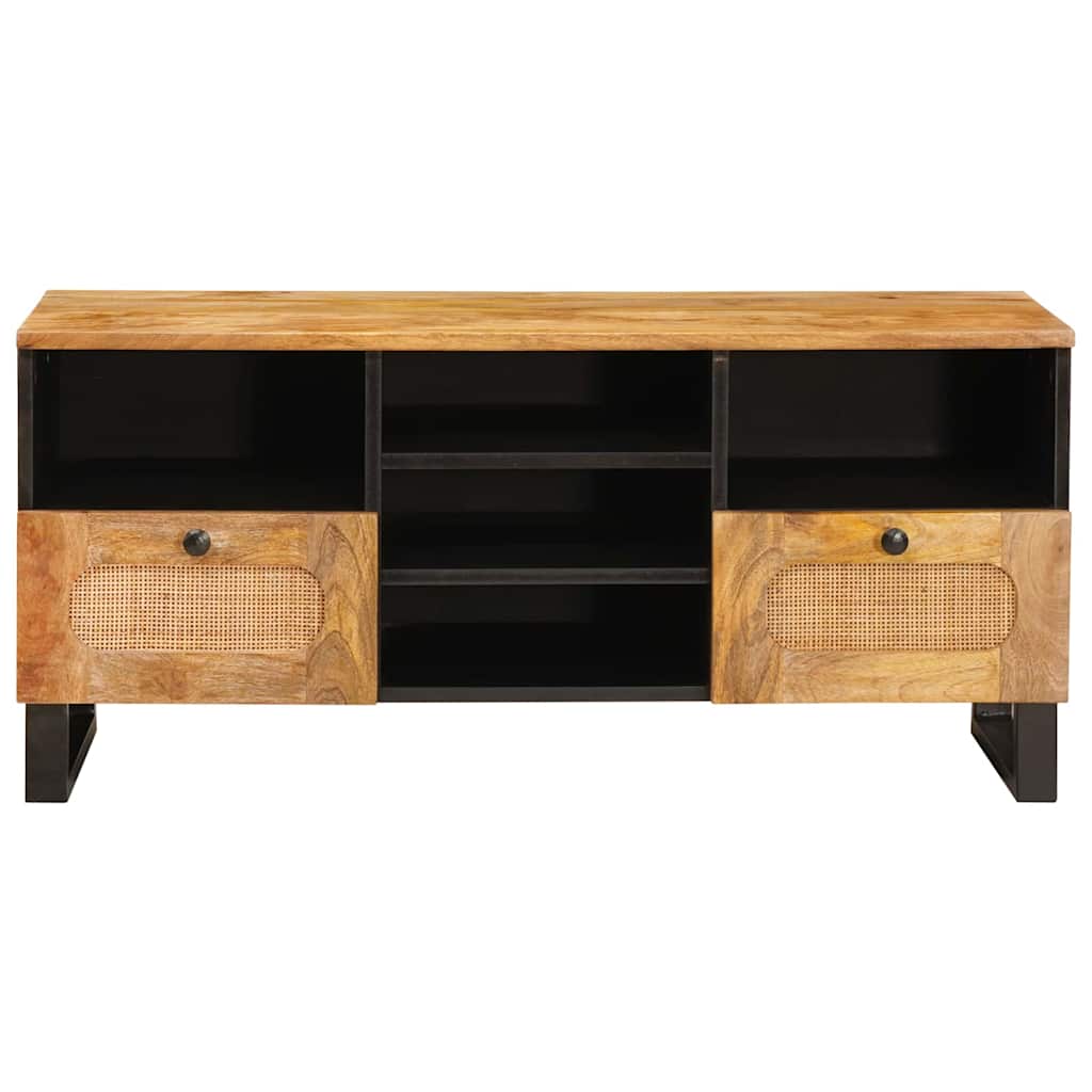 TV-skab med skuffe Brun 100 x 33 x 46 cm Massivt mangotræ