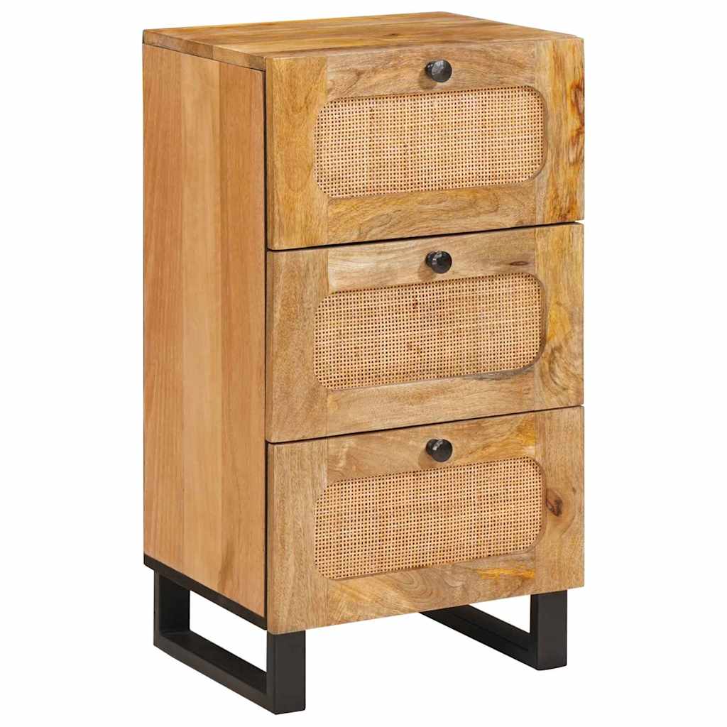 Sideboard med skuffe Brun 40 x 33 x 75 cm Massivt mangotræ