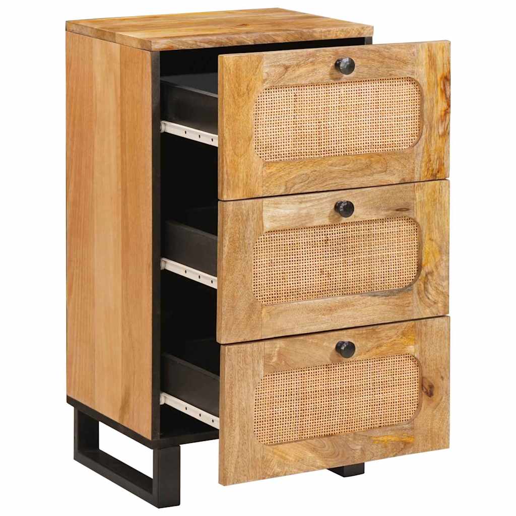Sideboard med skuffe Brun 40 x 33 x 75 cm Massivt mangotræ