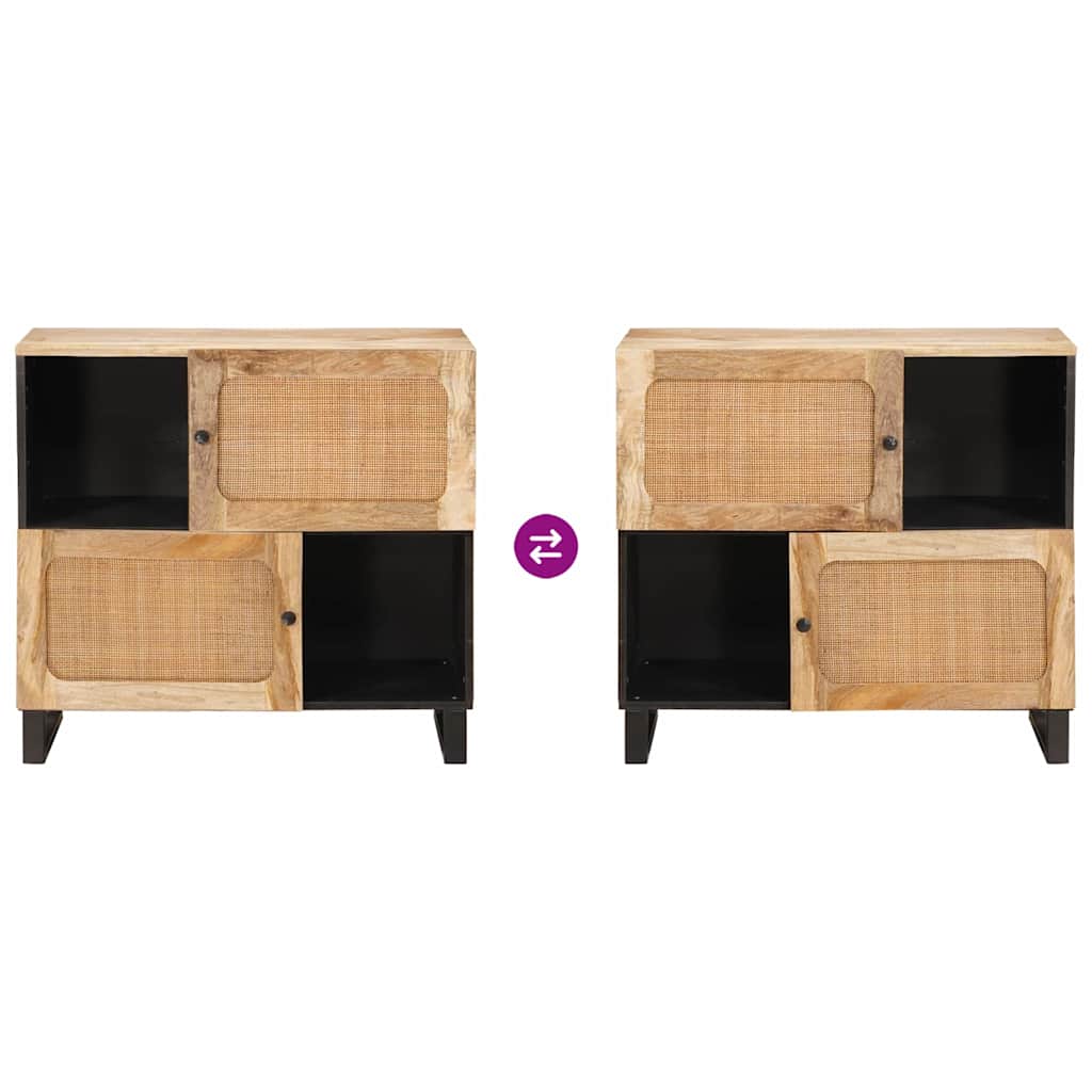 Sideboard Brun 80 x 33 x 75 cm Massivt mangotræ