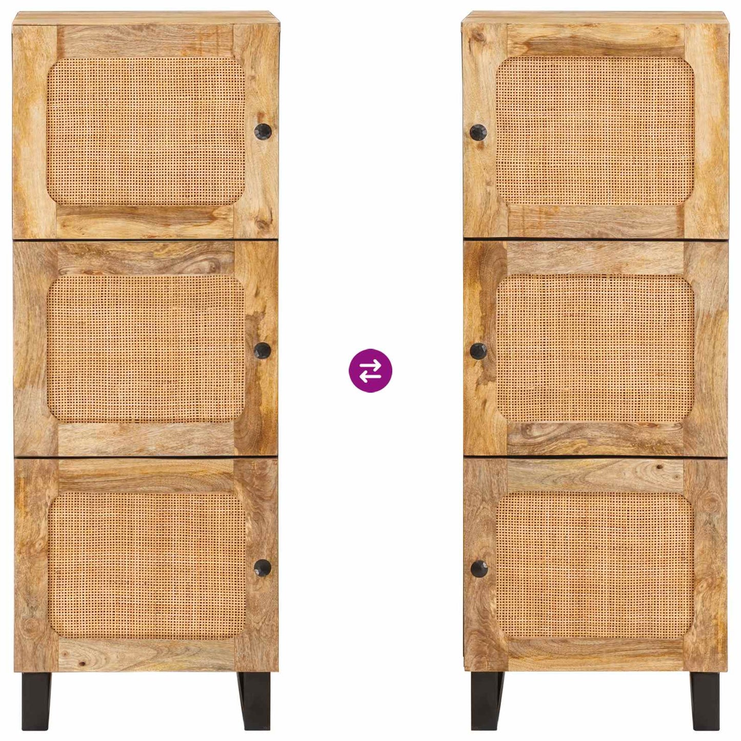 Highboard Brun 40 x 33 x 110 cm Massivt mangotræ