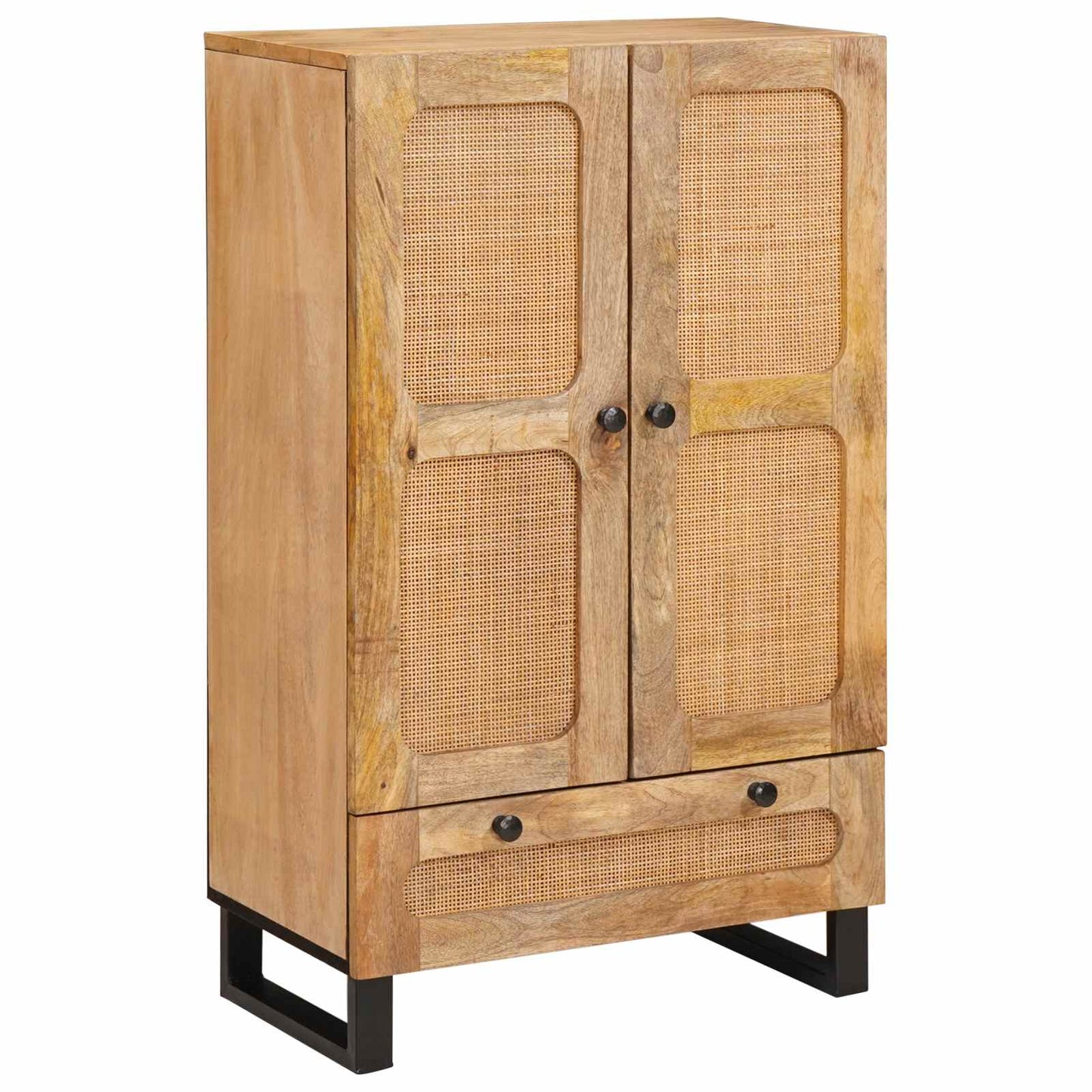 Highboard med skuffe Brun 40 x 33 x 110 cm Massivt mangotræ