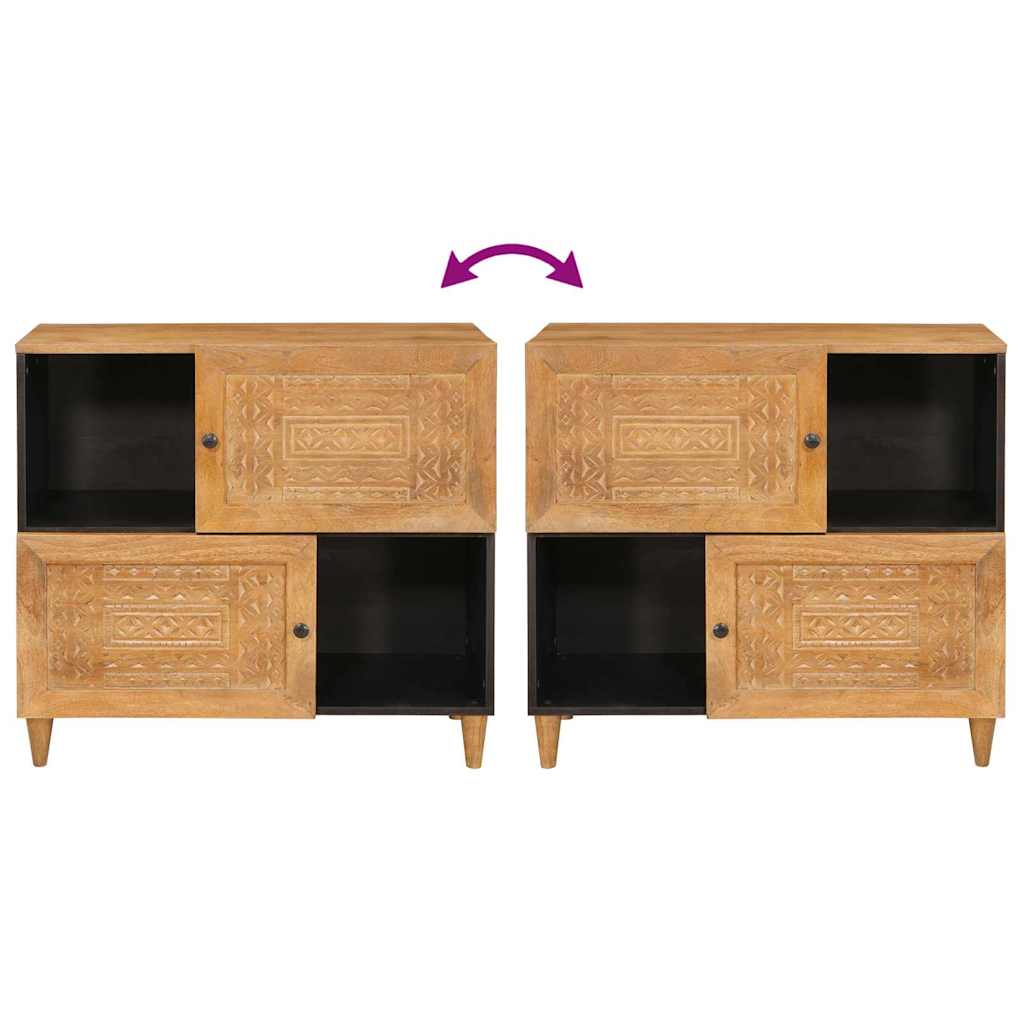Sideboard 80 x 33 x 75 cm Massivt mangotræ