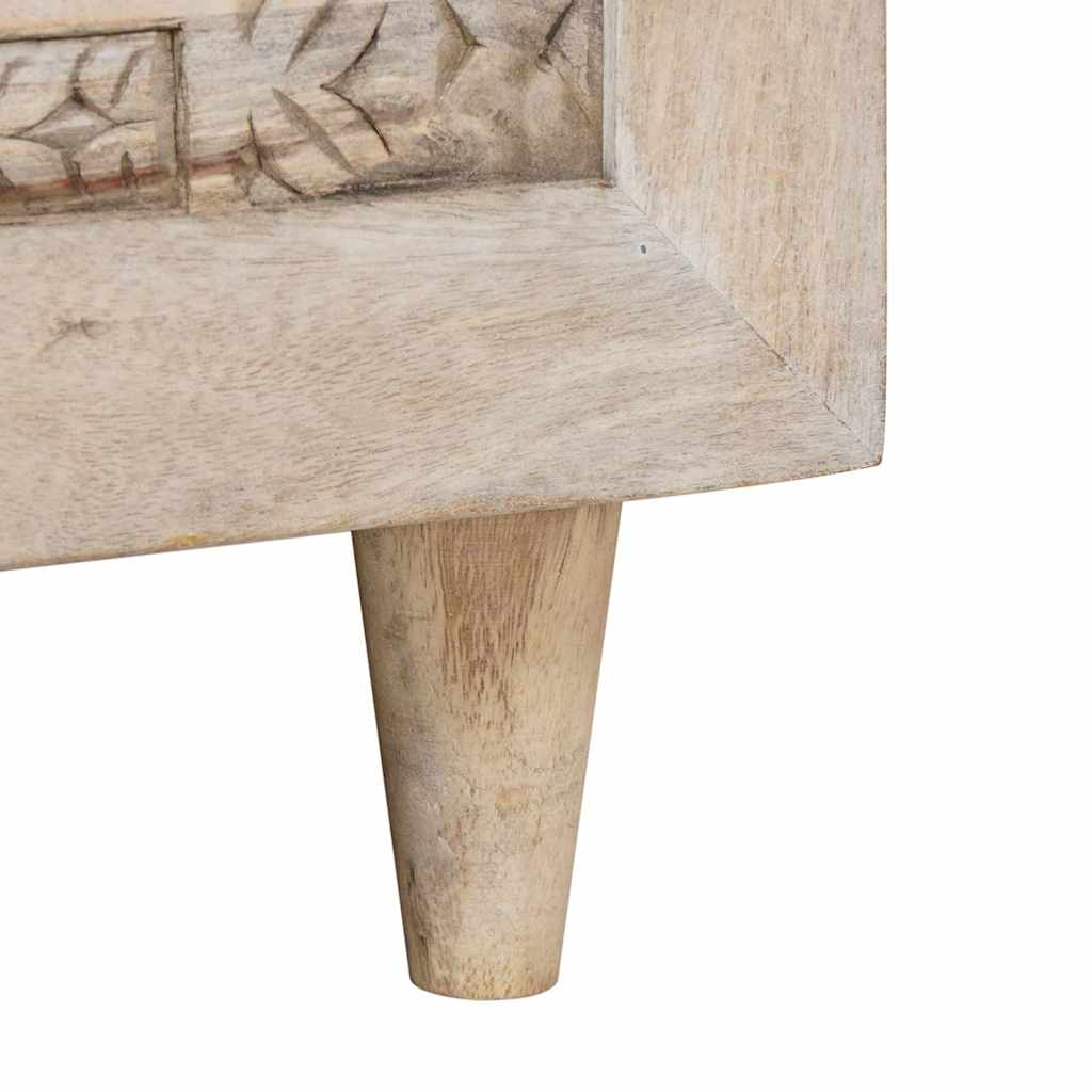 Sofabord Bleg Hvid 100 x 54 x 40 cm Massivt mangotræ