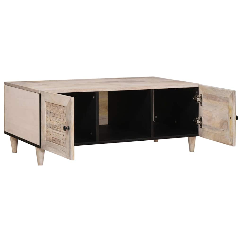 Sofabord Bleg Hvid 100 x 54 x 40 cm Massivt mangotræ