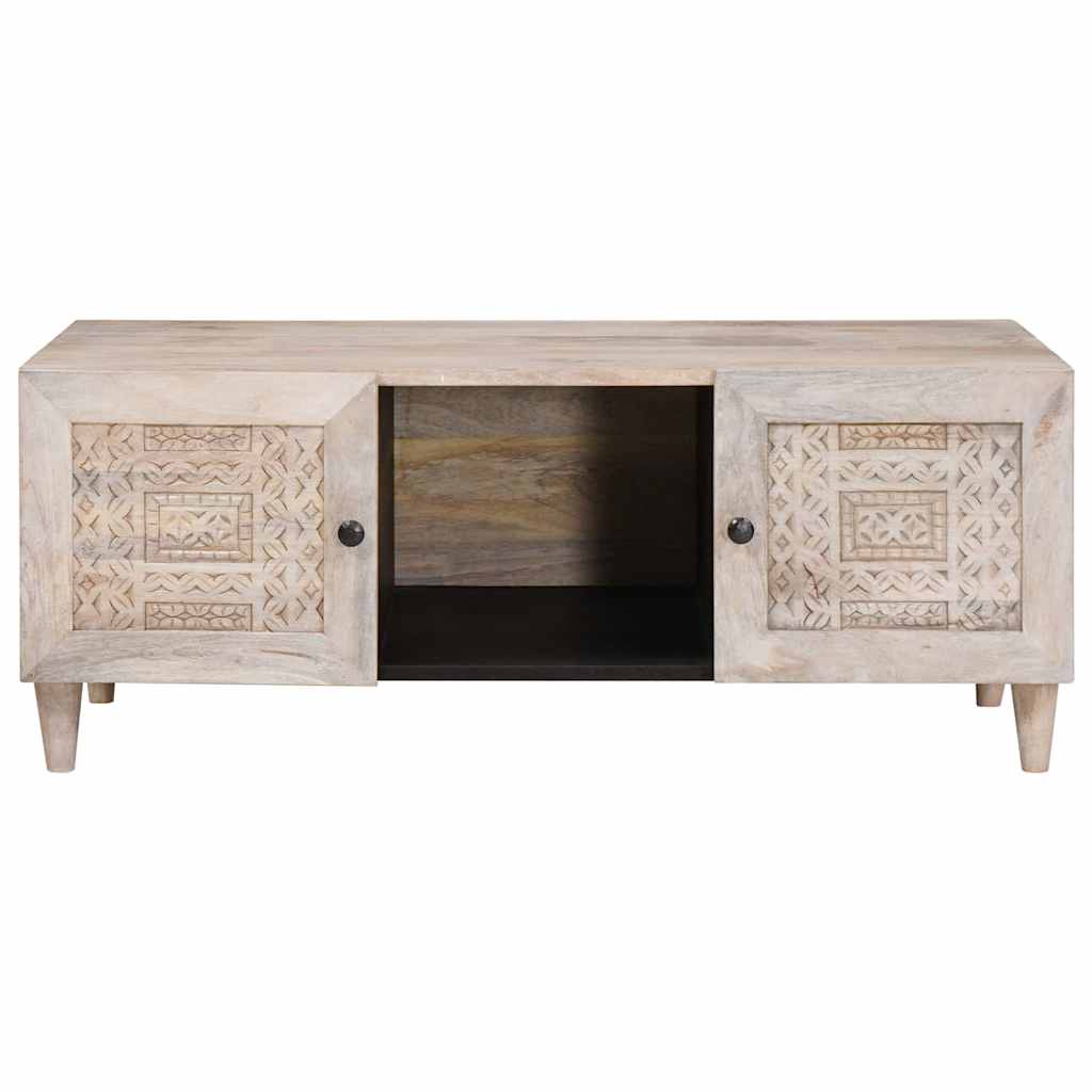 Sofabord Bleg Hvid 100 x 54 x 40 cm Massivt mangotræ