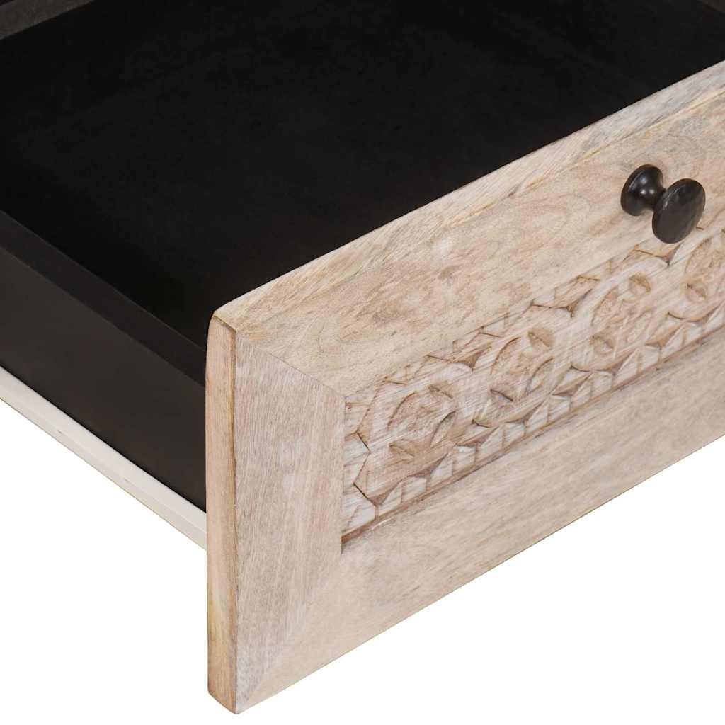 Sofabord Bleg Hvid 80 x 54 x 40 cm Massivt mangotræ