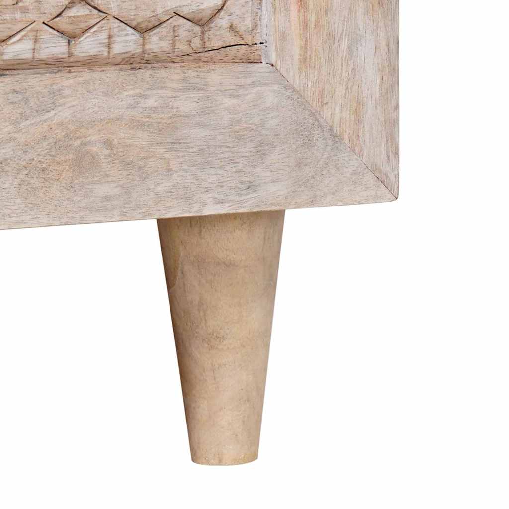 Sofabord Bleg Hvid 80 x 54 x 40 cm Massivt mangotræ