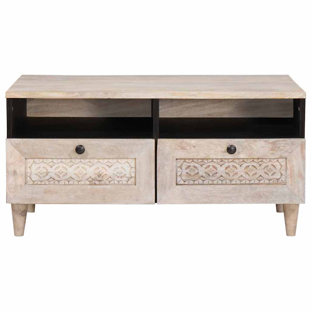 Sofabord Bleg Hvid 80 x 54 x 40 cm Massivt mangotræ