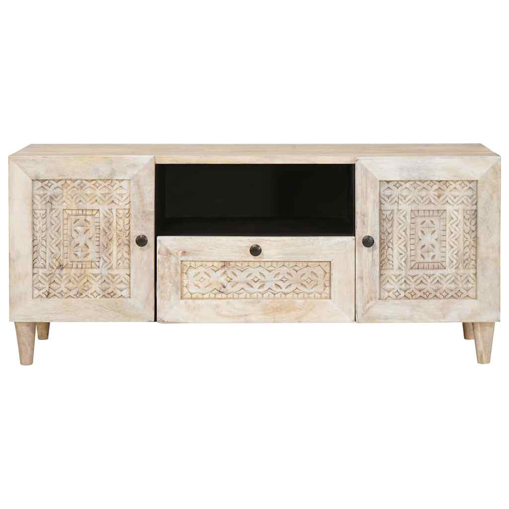 TV Enheder med skuffe Hvid 105 x 33 x 46 cm Konstrueret træ
